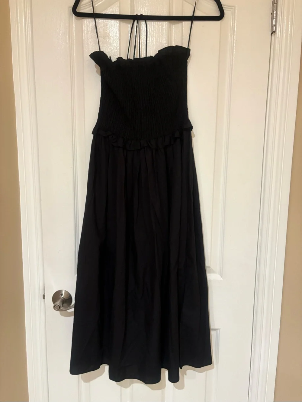 H&M Black Smocked Strap Sundress
